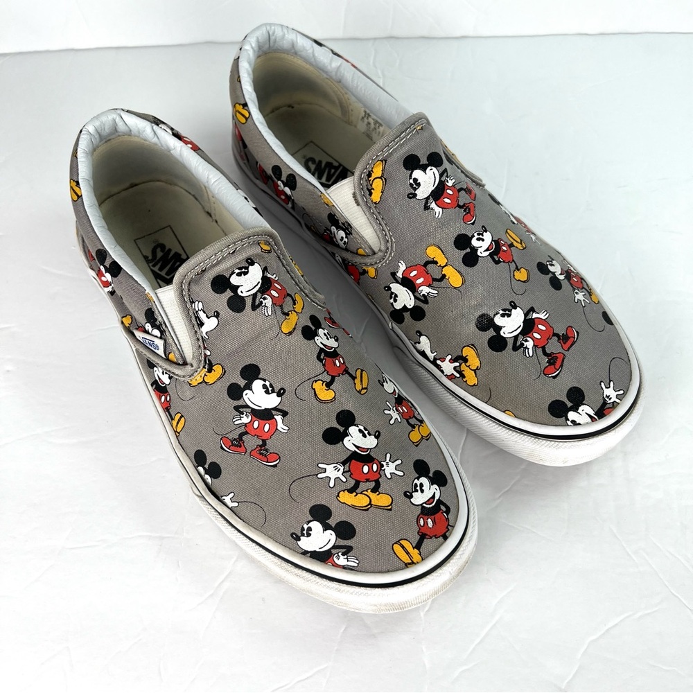 Disney X Vans Slip On Sneakers Sz M9.0 W10.5 Gray Multi ADD TO A BUNDLE